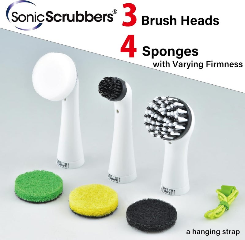 Jic Super Sonic Scrubber with 5 All-Purpose Brush Heads for Efficient Cleaning - Image 3